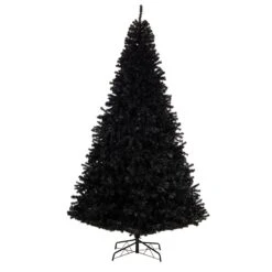 10’ Black Artificial Christmas Tree With 950 Clear LED Lights And 3056 Tips -Artificial Flowers Sale artificial 10 black artificial christmas tree with 950 clear led lights and 3056 tips nearly natural 263002