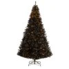 10’ Black Artificial Christmas Tree With 950 Clear LED Lights And 3056 Tips