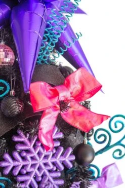 10’ Black Artificial Christmas Tree With 950 Clear LED Lights And 3056 Tips -Artificial Flowers Sale artificial 10 black artificial christmas tree with 950 clear led lights and 3056 tips nearly natural 937354