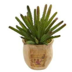 10” Cactus Succulent Artificial Plant In Decorative Planter