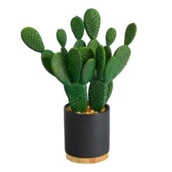 10” Cactus Succulent Artificial Plant In Planter