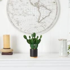 10” Cactus Succulent Artificial Plant In Planter -Artificial Flowers Sale artificial 10 cactus succulent artificial plant in planter nearly natural 951825