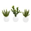 10” Cactus Succulent Artificial Plant In White Vase (Set Of 3) -Artificial Flowers Sale artificial 10 cactus succulent artificial plant in white vase set of 3 nearly natural 284695