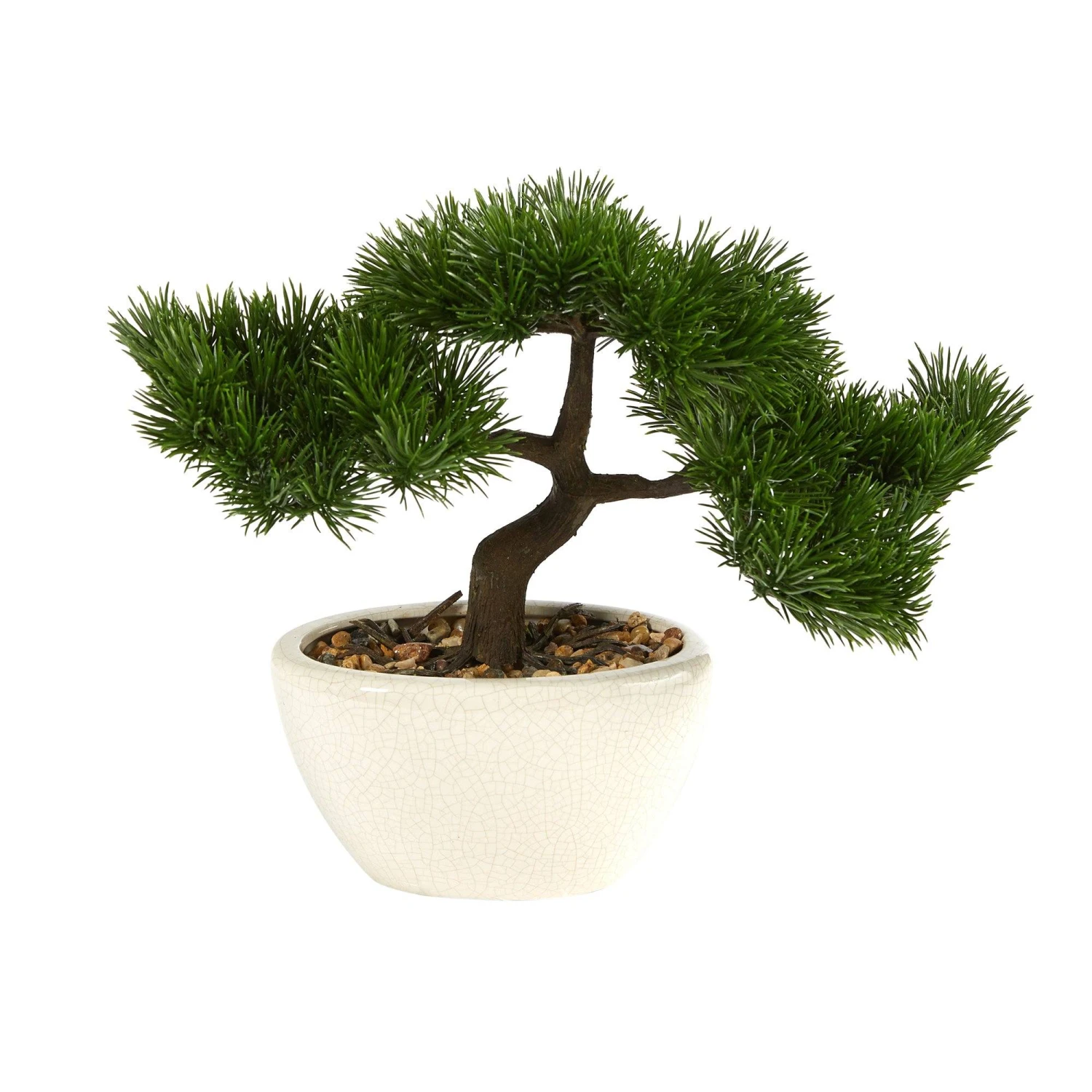 10” Cedar Bonsai Artificial Tree In Decorative Planter 3 10” Cedar Bonsai Artificial Tree In Decorative Planter