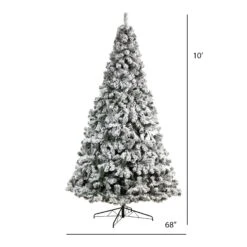 10' Flocked West Virginia Fir Artificial Christmas Tree With 1680 Bendable Branches -Artificial Flowers Sale artificial 10 flocked west virginia fir artificial christmas tree with 1680 bendable branches nearly natural 272946