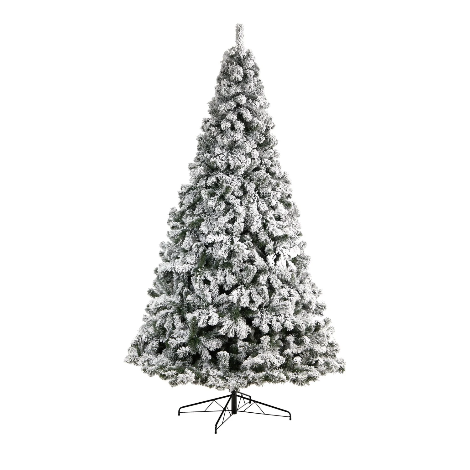 10' Flocked West Virginia Fir Artificial Christmas Tree With 800 Warm White LED Lights And 1680 Tips 5 10' Flocked West Virginia Fir Artificial Christmas Tree With 800 Warm White LED Lights And 1680 Tips - Image 3