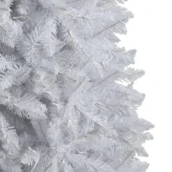 10’ Slim White Artificial Christmas Tree With 800 Warm White LED Lights And 2420 Bendable Branches -Artificial Flowers Sale artificial 10 slim white artificial christmas tree with 800 warm white led lights and 2420 bendable branches nearly natural 709936