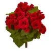 11” Begonia Bush Artificial Flower (Set Of 4) -Artificial Flowers Sale artificial 11 begonia bush artificial flower set of 4 nearly natural red 610498
