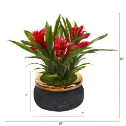 11” Bromeliad Artificial Plant In Stoneware Planter 10 11” Bromeliad Artificial Plant In Stoneware Planter -Artificial Flowers Sale artificial 11 bromeliad artificial plant in stoneware planter nearly natural 157502
