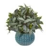 11” Olive Branch Artificial Plant With Berries In Blue Planter 2 11” Olive Branch Artificial Plant With Berries In Blue Planter -Artificial Flowers Sale artificial 11 olive branch artificial plant with berries in blue planter nearly natural 908841