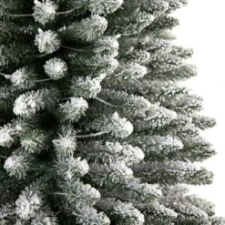 12’ Flocked Pencil Artificial Christmas Tree With 1000 Clear Lights And 1819 Bendable Branches -Artificial Flowers Sale artificial 12 flocked pencil artificial christmas tree with 1000 clear lights and 1819 bendable branches nearly natural 317585