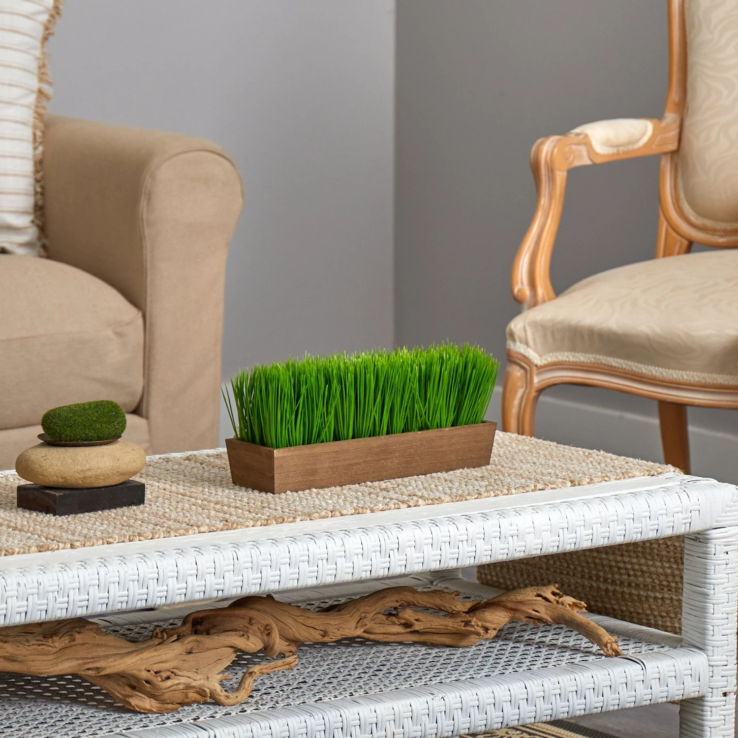 12” Grass Artificial Plant In Decorative Planter 7 12” Grass Artificial Plant In Decorative Planter - Image 5