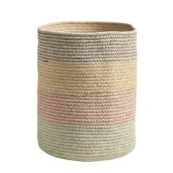 12” Handmade Natural Cotton Multicolored WovenPlanter