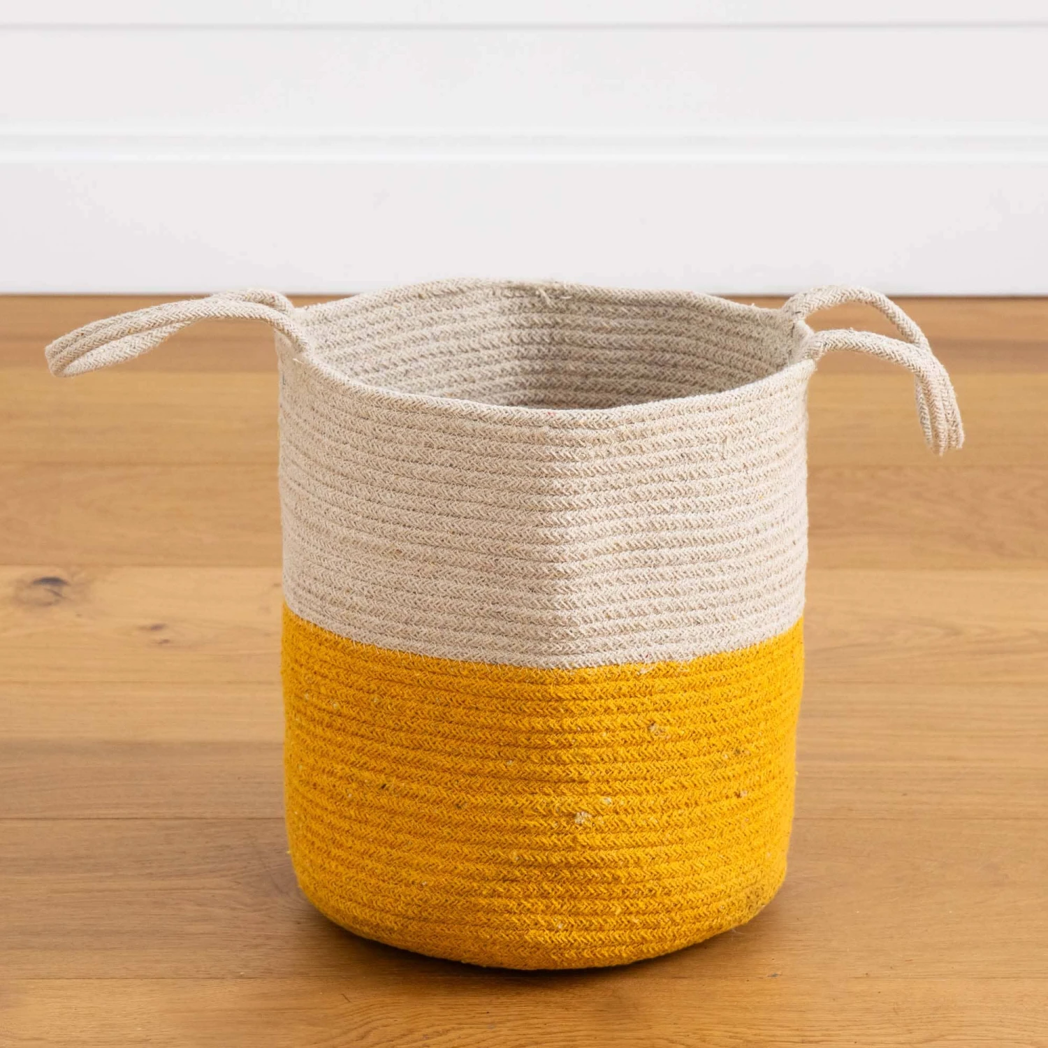 12” Handmade Natural Cotton WovenPlanter 4 12” Handmade Natural Cotton WovenPlanter - Image 2