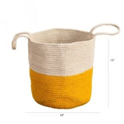 12” Handmade Natural Cotton WovenPlanter 8 12” Handmade Natural Cotton WovenPlanter -Artificial Flowers Sale artificial 12 handmade natural cotton woven planter nearly natural 627909