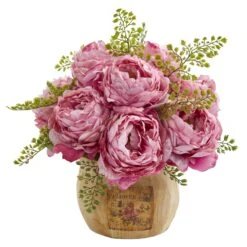 12” Peony Artificial Arrangement In Decorative Planter 8 12” Peony Artificial Arrangement In Decorative Planter -Artificial Flowers Sale artificial 12 peony artificial arrangement in decorative planter nearly natural pink 214429