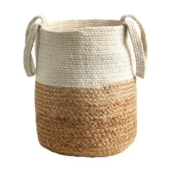 12.5” Handmade Natural Jute And CottonPlanter