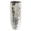 13” Designer Silver Cylinder Vase -Artificial Flowers Sale artificial 13 designer silver cylinder vase nearly natural 155469