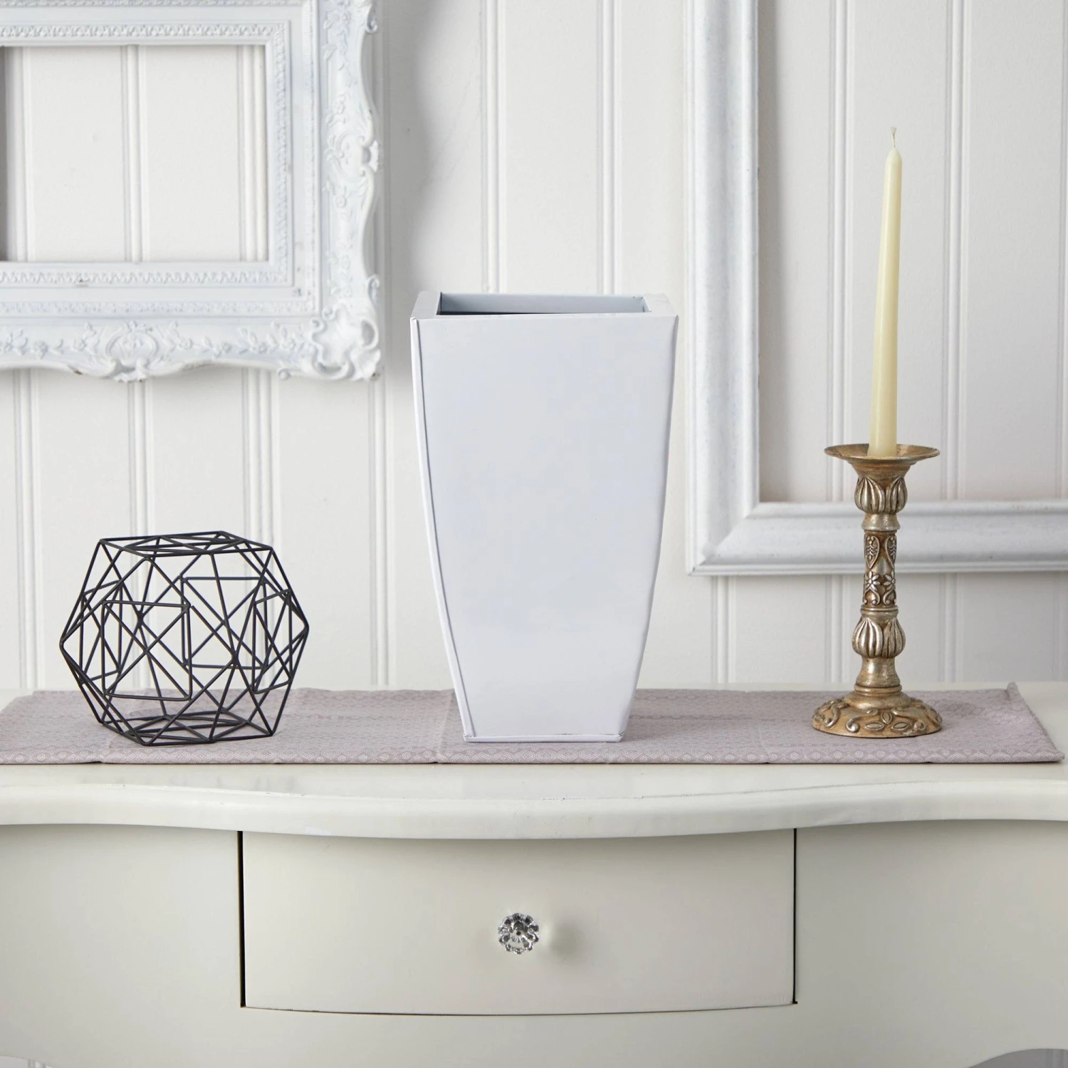 13” Tapered Square Metal Planter 11 13” Tapered Square Metal Planter - Image 9