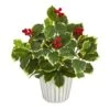 13” Variegated Holly Leaf Artificial Plant In White Planter With Silver Trimming (Real Touch) 1 13” Variegated Holly Leaf Artificial Plant In White Planter With Silver Trimming (Real Touch) -Artificial Flowers Sale artificial 13 variegated holly leaf artificial plant in white planter with silver trimming real touch nearly natural 843926