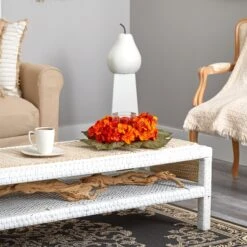 14” Autumn Hydrangea Artificial Candelabrum Arrangement -Artificial Flowers Sale artificial 14 autumn hydrangea artificial candelabrum arrangement nearly natural 402317