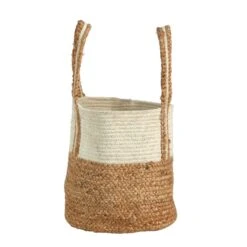 14” Boho Chic Basket Natural Cotton And Jute With Handles 12 14” Boho Chic Basket Natural Cotton And Jute With Handles -Artificial Flowers Sale artificial 14 boho chic basket natural cotton and jute with handles nearly natural 294913
