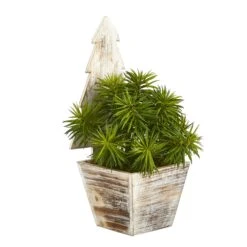 15” Succulent Artificial Plant In Christmas Tree Planter -Artificial Flowers Sale artificial 15 succulent artificial plant in christmas tree planter nearly natural 591690