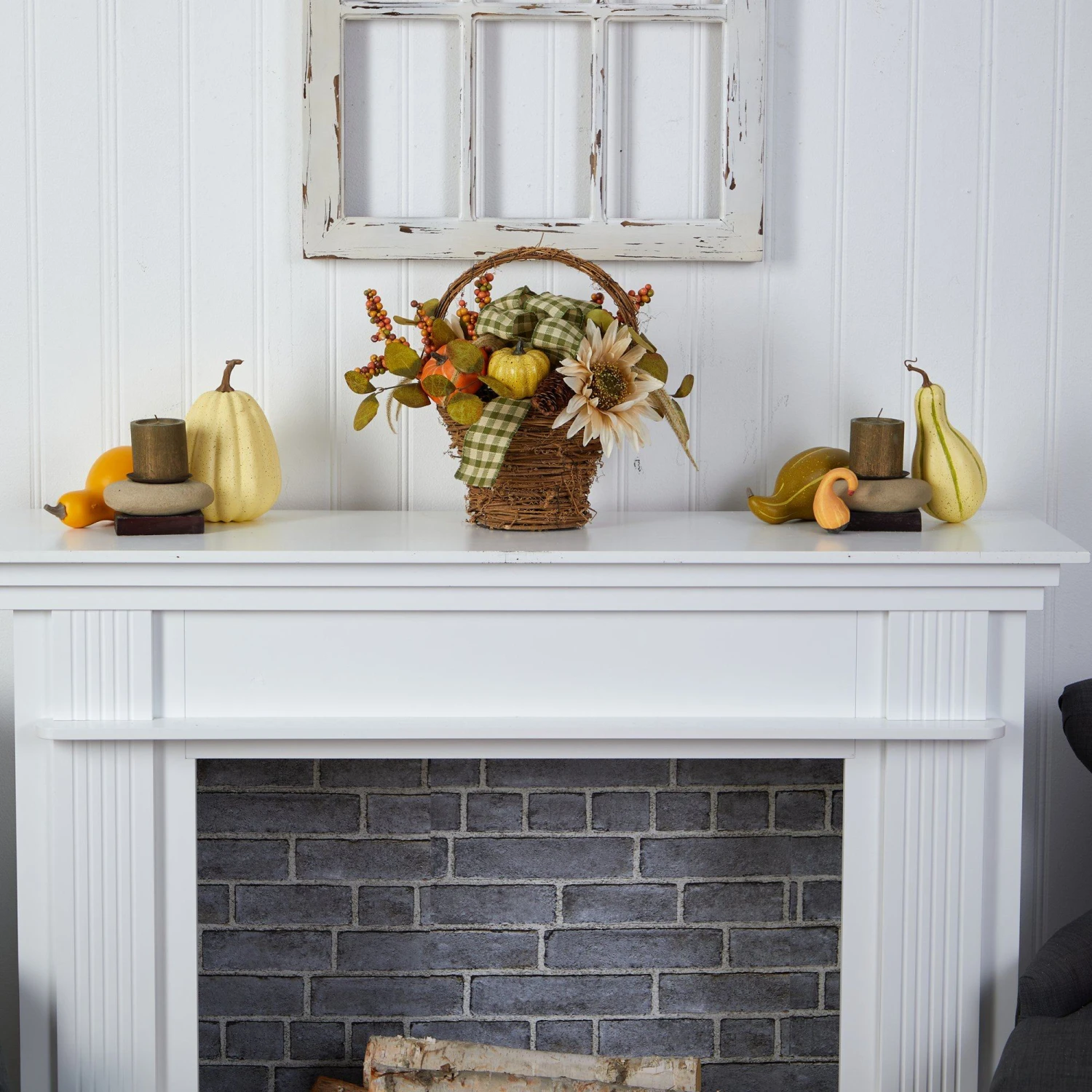 16” Fall Pumpkin Gourds And Berries Artificial Autumn Arrangement 6 16” Fall Pumpkin Gourds And Berries Artificial Autumn Arrangement - Image 4