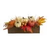 16” Harvest Pumpkin And Berries Artificial Arrangement In Wood Vase -Artificial Flowers Sale artificial 16 harvest pumpkin and berries artificial arrangement in wood vase nearly natural 543964