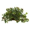 16" Raspberry Artificial Plant In Decorative Planter"