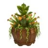 16” Succulent Garden Artificial Plant In Decorative Planter -Artificial Flowers Sale artificial 16 succulent garden artificial plant in decorative planter nearly natural 569674