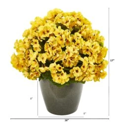 17” Geranium Artificial Plant UV Resistant (Indoor/Outdoor) -Artificial Flowers Sale artificial 17 geranium artificial plant uv resistant indooroutdoor nearly natural 990484