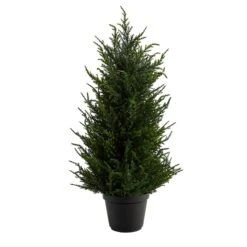 18” Cedar Artificial Tree With LED Lights UV Resistant (Indoor/Outdoor) -Artificial Flowers Sale artificial 18 cedar artificial tree with led lights uv resistant indooroutdoor nearly natural 122354