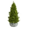 18” Cypress Cone Artificial Christmas Tree In Decorative Planter -Artificial Flowers Sale artificial 18 cypress cone artificial tree in decorative planter nearly natural 358723