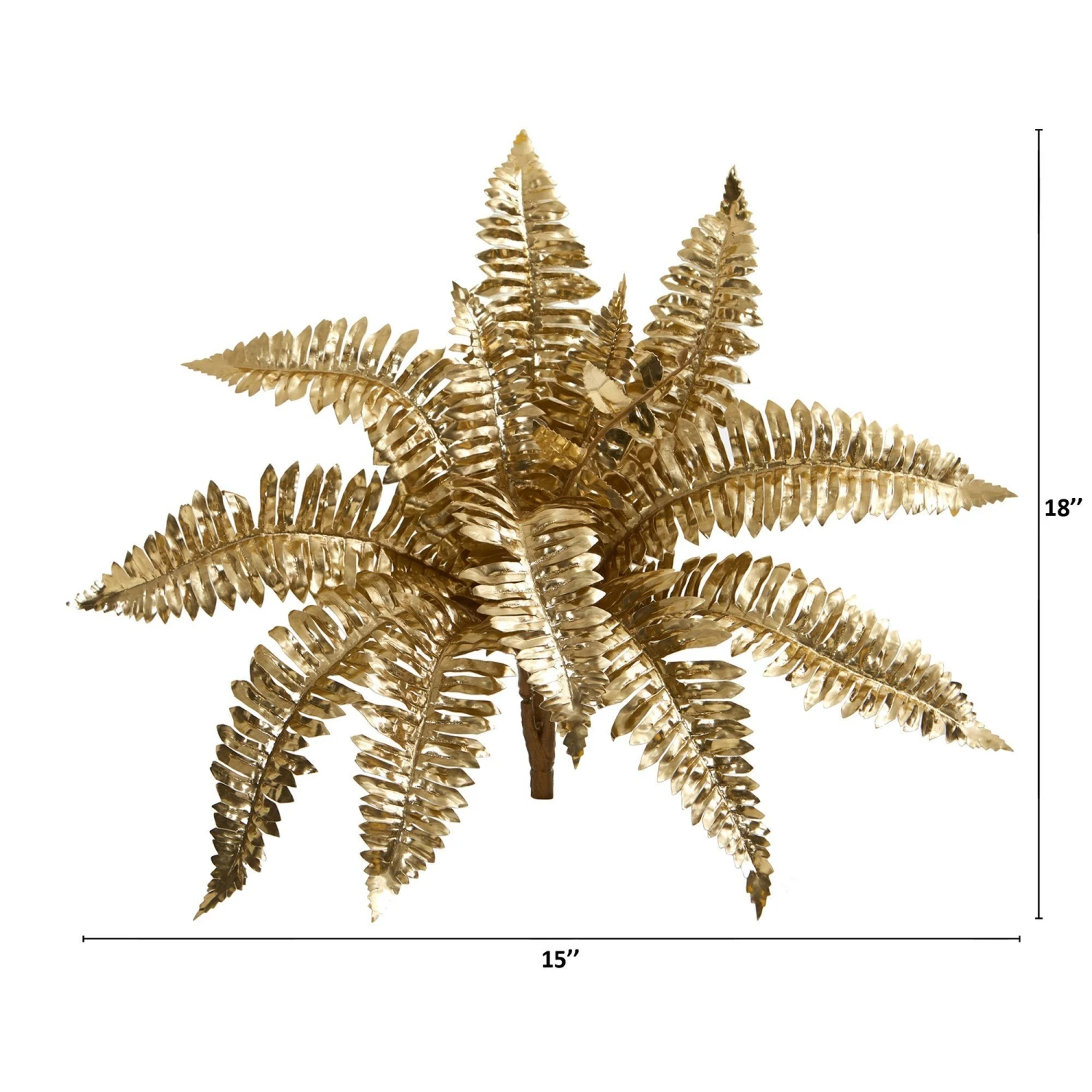 18” Metallic Boston Fern Artificial Plant (Set Of 12) 4 18” Metallic Boston Fern Artificial Plant (Set Of 12) - Image 2