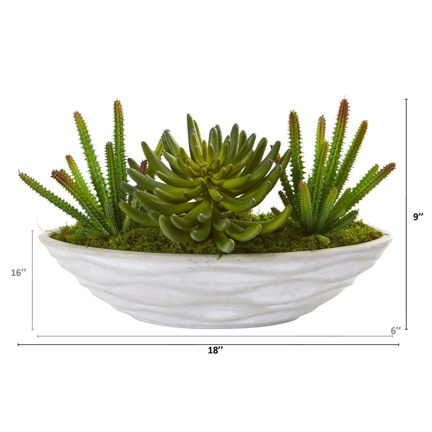 18” Succulent Artificial Plant In Decorative Planter 4 18” Succulent Artificial Plant In Decorative Planter - Image 2