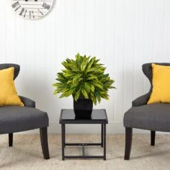 18” Tradescantia Artificial Plant In Black Metal Planter (Real Touch) -Artificial Flowers Sale artificial 18 tradescantia artificial plant in black metal planter real touch nearly natural 214198