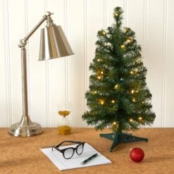 2’ Green Artificial Christmas Tree With 35 LED Lights And 72 Bendable Braches -Artificial Flowers Sale artificial 2 green artificial christmas tree with 35 led lights and 72 bendable braches nearly natural 623385