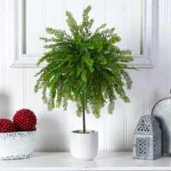 2' Northern Californian Cedar Canopy Artificial Tree In Decorative Planter -Artificial Flowers Sale artificial 2 northern californian cedar canopy artificial tree in decorative planter nearly natural 596536
