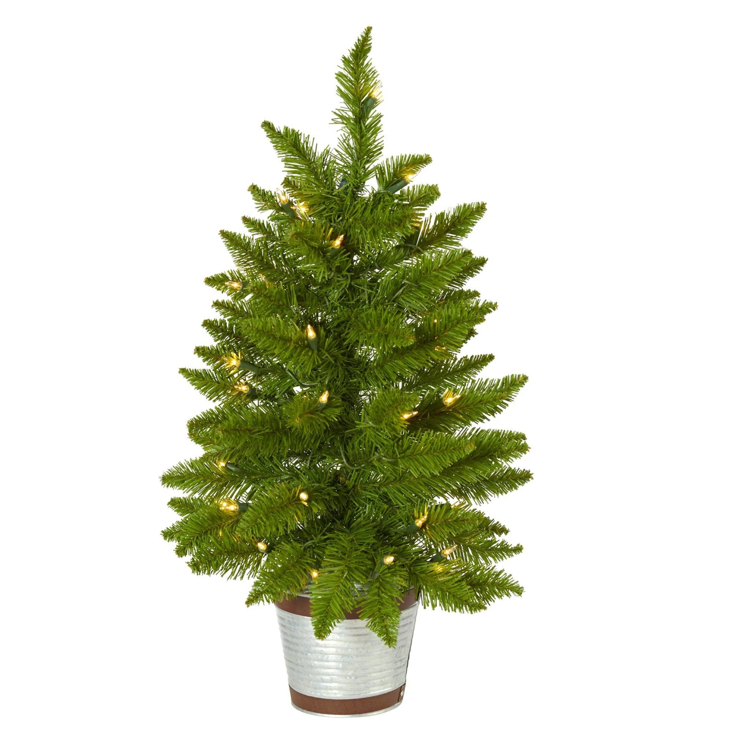 2’ Providence Pine Artificial Christmas Tree In Decorative Planter With 35 Warm White Lights And 51 Bendable Branches 3 2’ Providence Pine Artificial Christmas Tree In Decorative Planter With 35 Warm White Lights And 51 Bendable Branches