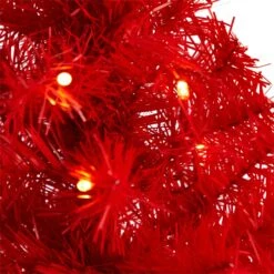 2’ Red Artificial Christmas Tree With 35 LED Lights And 72 Bendable Branches 12 2’ Red Artificial Christmas Tree With 35 LED Lights And 72 Bendable Branches -Artificial Flowers Sale artificial 2 red artificial christmas tree with 35 led lights and 72 bendable branches nearly natural 910905