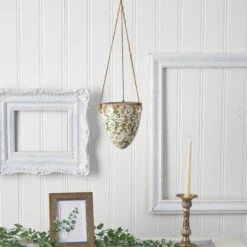 2’ Tuscan Hanging Ceramic Scroll Planter 11 2’ Tuscan Hanging Ceramic Scroll Planter -Artificial Flowers Sale artificial 2 tuscan hanging ceramic scroll planter nearly natural 411889