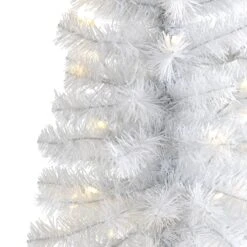 2’ White Artificial Christmas Tree With 35 LED Lights And 72 Bendable Branches -Artificial Flowers Sale artificial 2 white artificial christmas tree with 35 led lights and 72 bendable branches nearly natural 155483