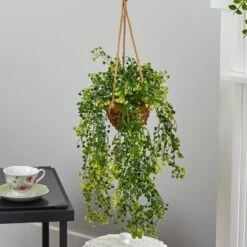20” Baby Tear Artificial Plant In Hanging Basket -Artificial Flowers Sale artificial 20 baby tear artificial plant in hanging basket nearly natural 991130