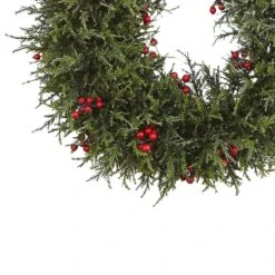 20” Cedar Berry Wreath -Artificial Flowers Sale artificial 20 cedar berry wreath nearly natural 870861