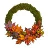 20” Fall Maple Leaf And Berries Artificial Autumn Wreath -Artificial Flowers Sale artificial 20 fall maple leaf and berries artificial autumn wreath nearly natural 576527