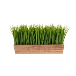 20” Vanilla Grass Artificial Plant In Decorative Planter