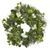 20” Variegated Sage Ivy And Stephanotis Artificial Wreath