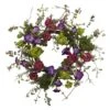 20” Veranda Garden Wreath -Artificial Flowers Sale artificial 20 veranda garden wreath nearly natural 516483