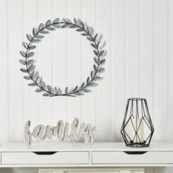 20” X 20” White Metal Olive Leaf Wall Decor -Artificial Flowers Sale artificial 20 x 20 white metal olive leaf wall decor nearly natural 818267